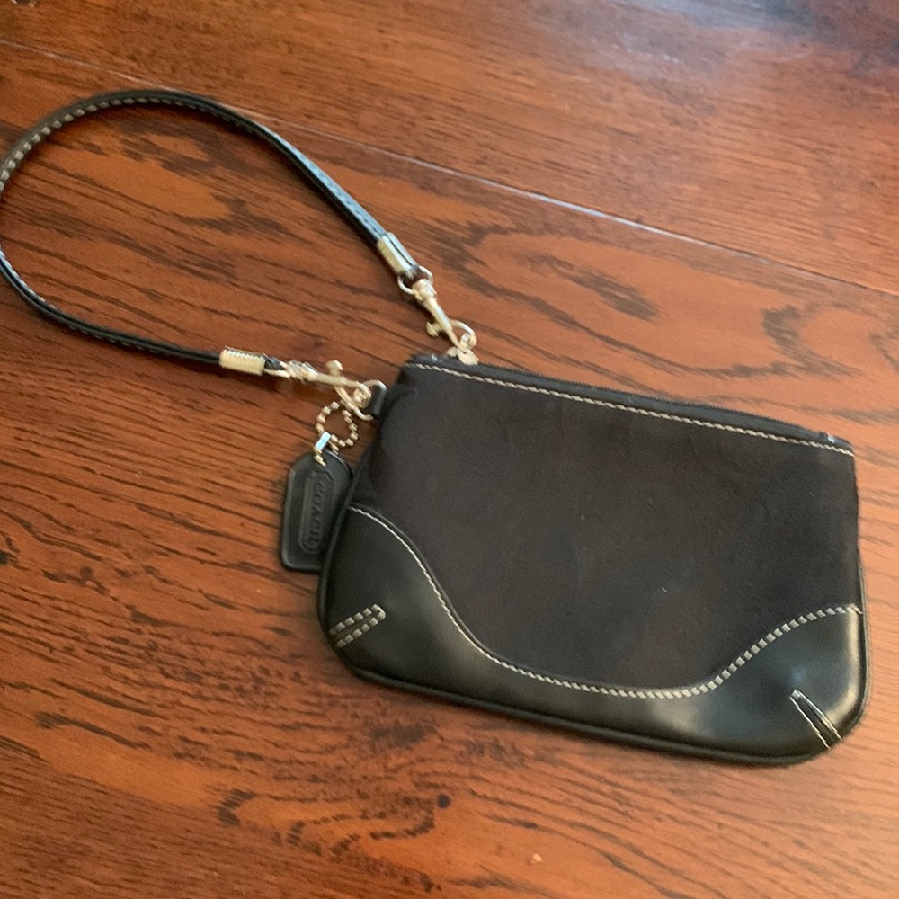 Black coach wristlet